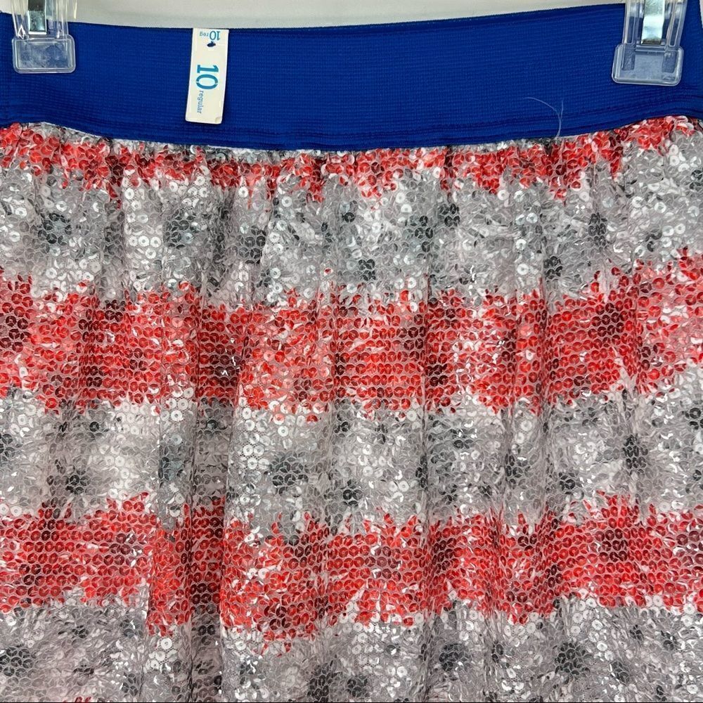 Justice Red white and blue Flag Sequins Skort NWT - Picture 8 of 14